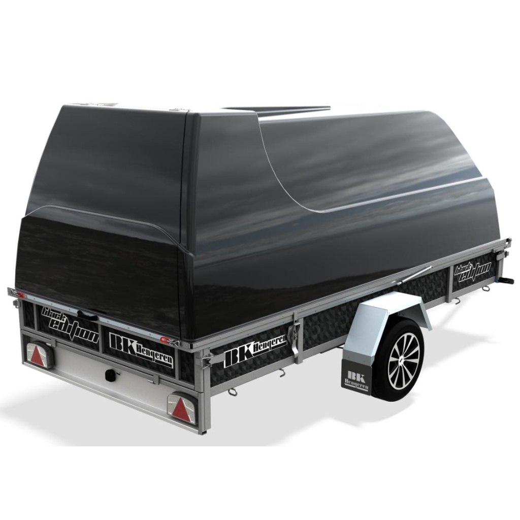 BK Glassfibertopp PL 1234T u/åpning bak. Sort