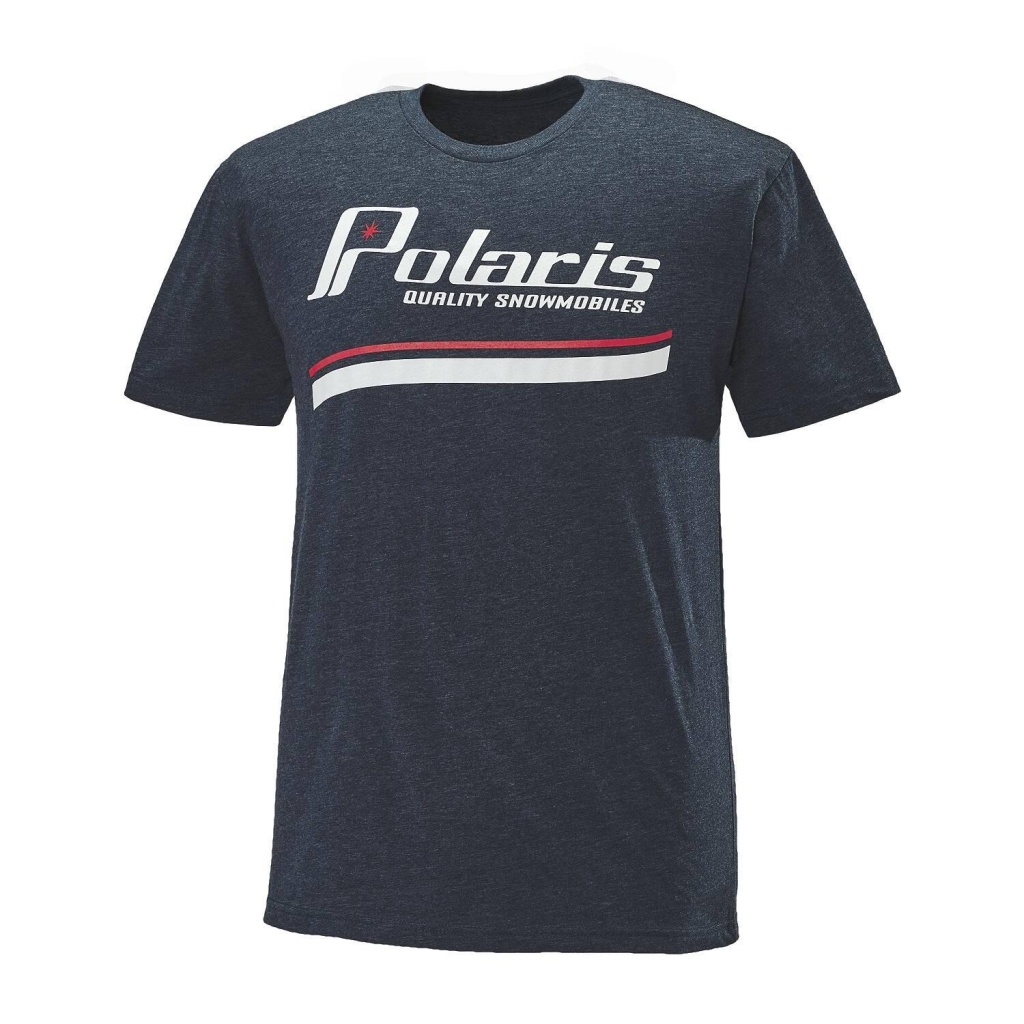 POLARIS Men's Heritage T-Shirt with Polaris Logo, Color: Navy, Size: M