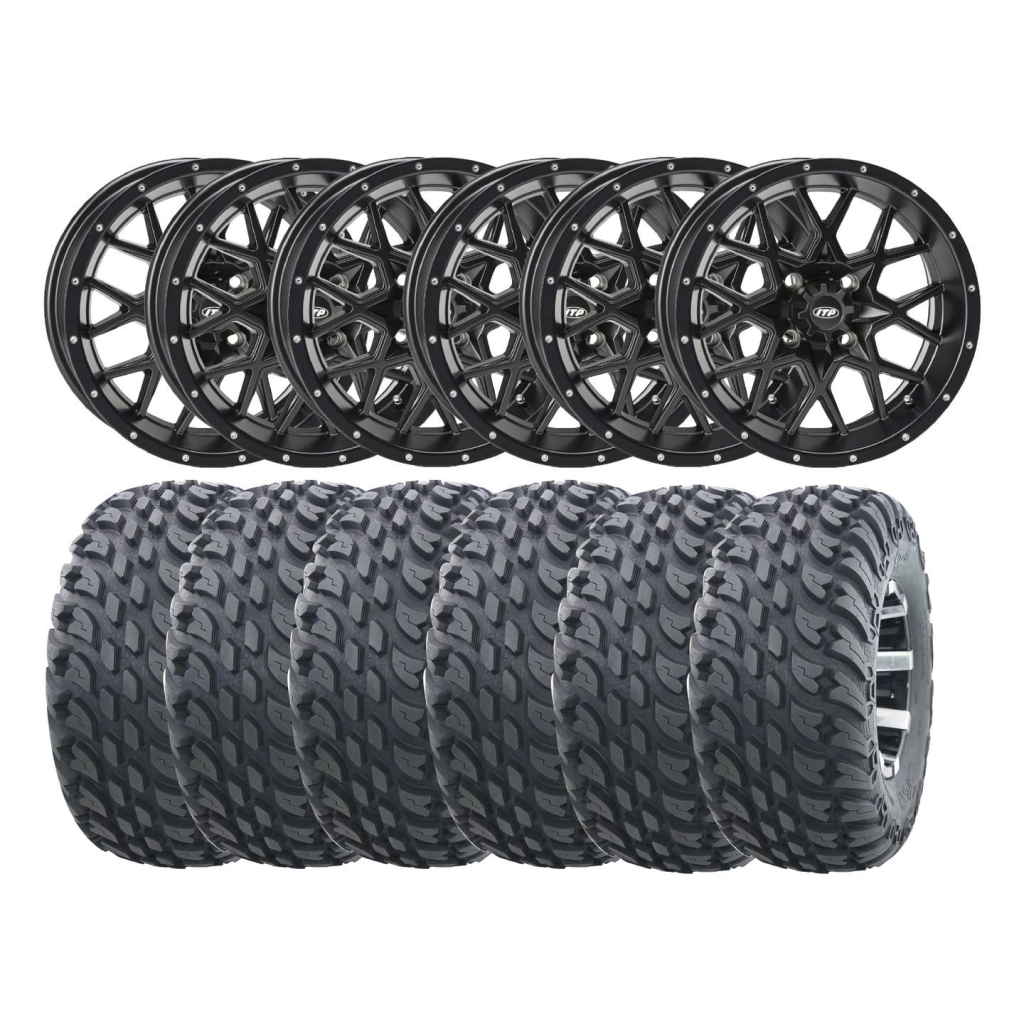 Hjulpakke 57 - Polaris 6x6 - 28"/14", Wanda VS3020 Storm E4, ITP Hurricane