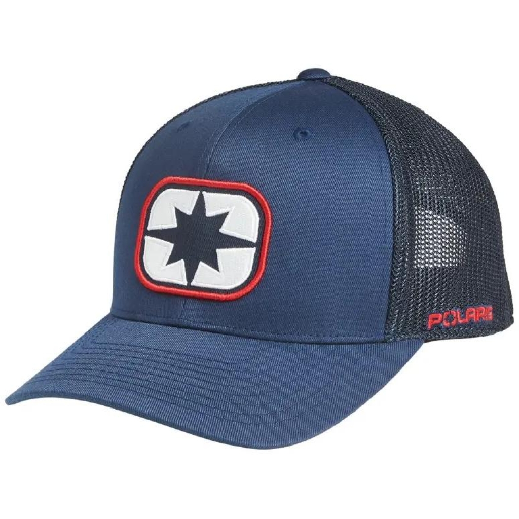POLARIS Ellipse Patch Trucker Hat, Farge: Marineblå/rød