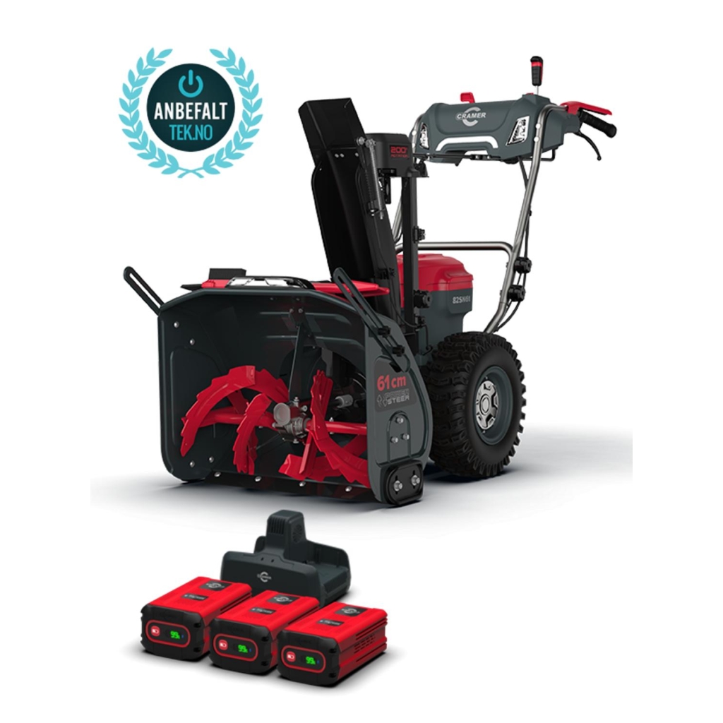 CRAMER 82SN61 snøfreser med 5Ah batteri/lader