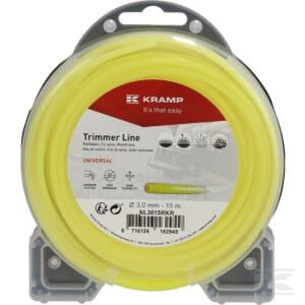 KRAMP Trimmertråd Ø 3mm 15m rund gul - Bilde 2