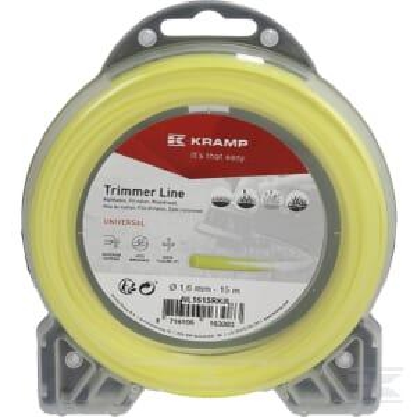KRAMP Trimmertråd Ø 1,6mm 15m rund gul - Bilde 2