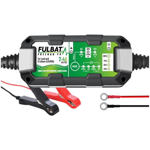 FULBAT Smart batterilader 2-4A 6V/12V (Full load F4) - Bilde 3