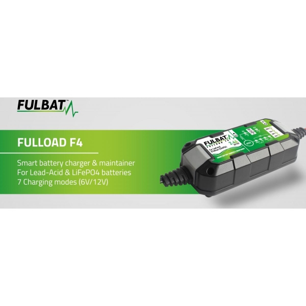 FULBAT Smart batterilader 2-4A 6V/12V (Full load F4) - Bilde 4