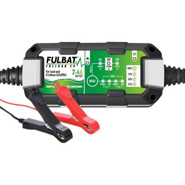 FULBAT Smart batterilader 2-4A 6V/12V (Full load F4) - Bilde 2