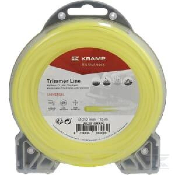 KRAMP Trimmertråd Ø 2mm 15m rund gul - Bilde 2