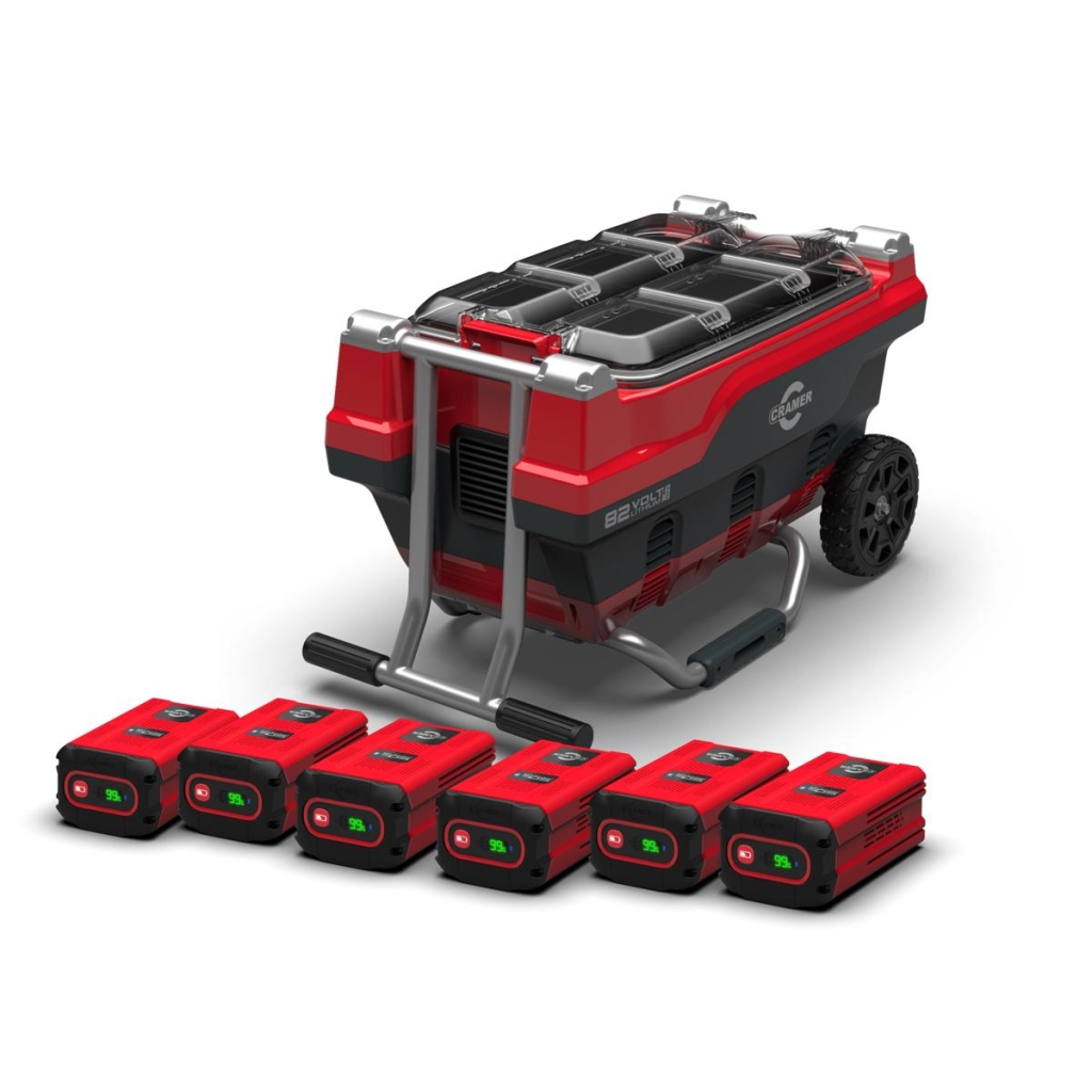 CRAMER 82C6 lader 6 spor med 6x 82V360 batterier