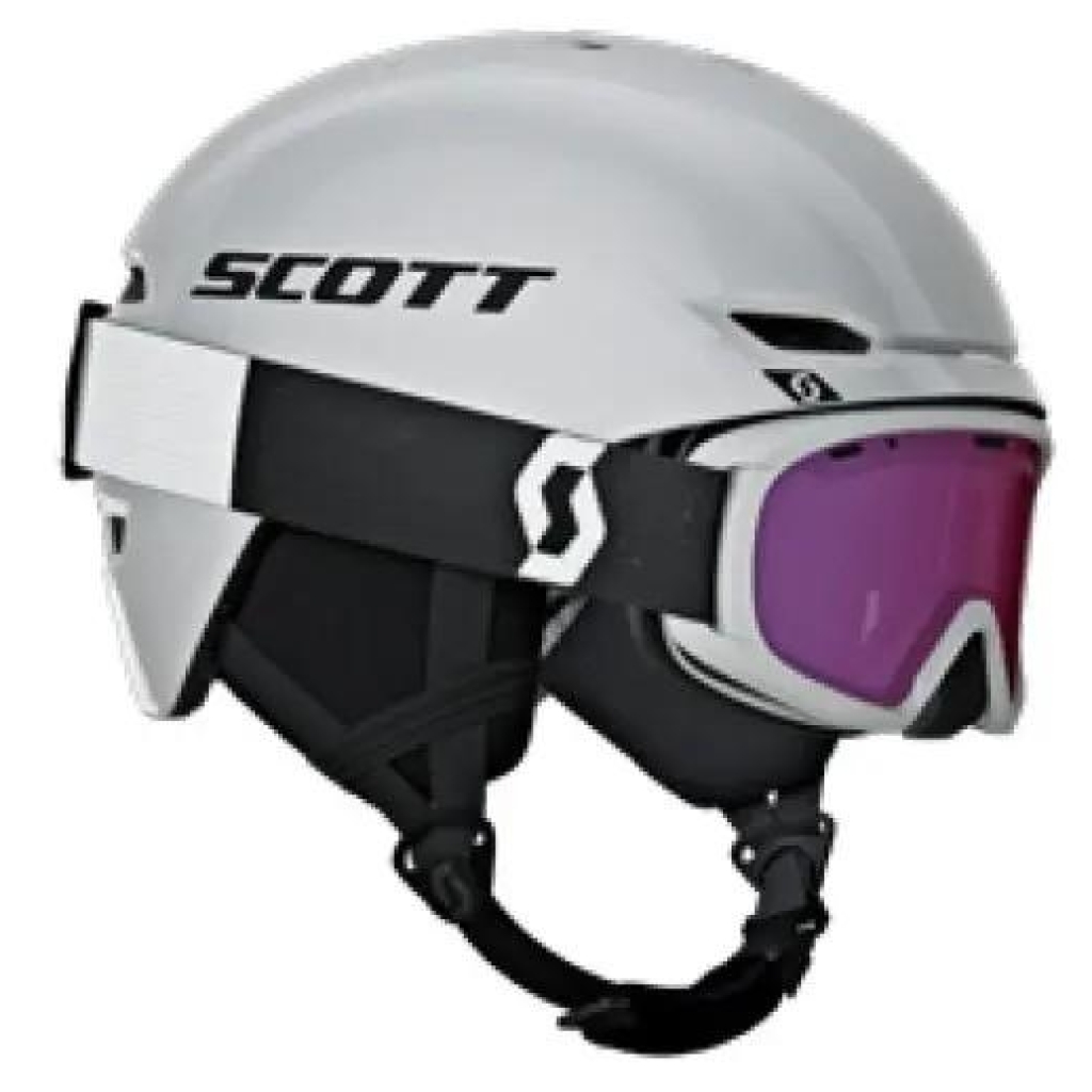 Scott Keeper 2 Jr Hjelmsett - Hvit, M, Barnehjelm som leveres med Witty briller