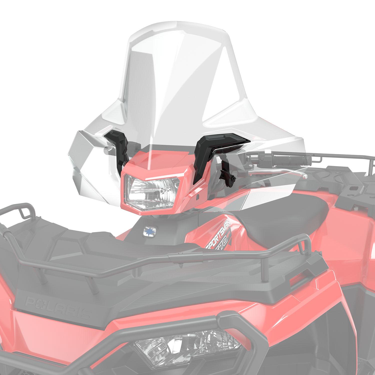 POLARIS Lock & Ride Høy vindskjerm - 48,9 cm, klar - Bilde 3