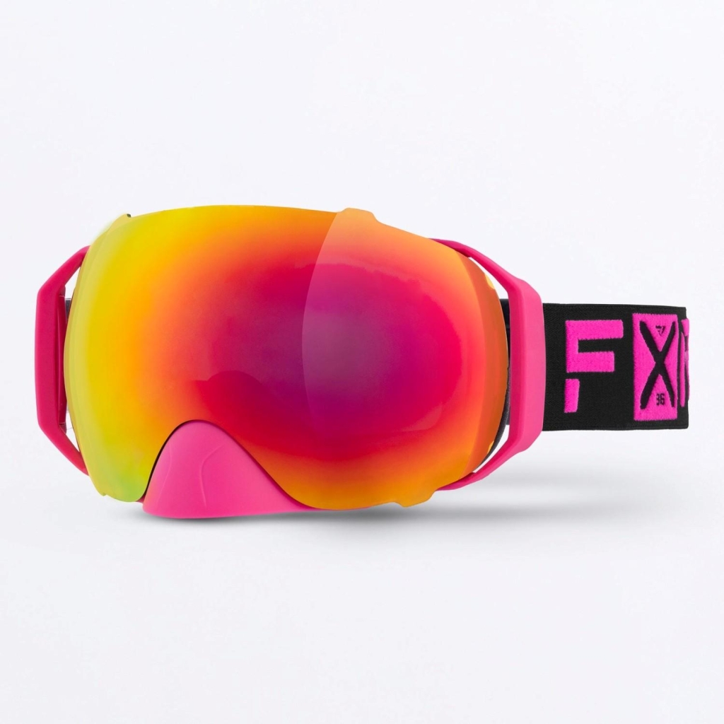 FXR Ride X Spherical Goggle, Color: Elec Pink, Size: OS