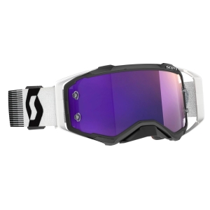 Scott Prospect MX Brille - Sort/Hvit, Premium Sort - Lilla Chrome WORKS Linse