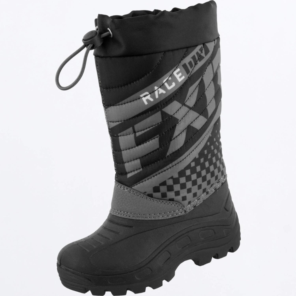 FXR Youth Boost Boot, Color: Black, Size: 31