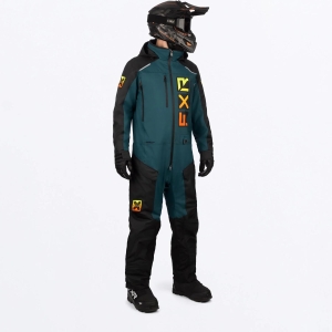 FXR Men's Recruit F.A.S.T. Insulated Monosuit, Color: Black Ops, Size: L