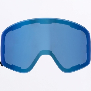 FXR Ridge Goggle Dual Lens, Color: Blue w/ Ice Finish, Size: L