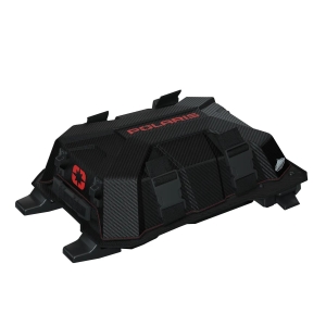 POLARIS Lock & Ride® Flex Medium Burandt Bag with Zippers & Divider Carbon/Red