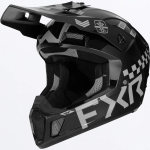 FXR Clutch Gladiator Helmet, Color: Chrome, Size: 2XL