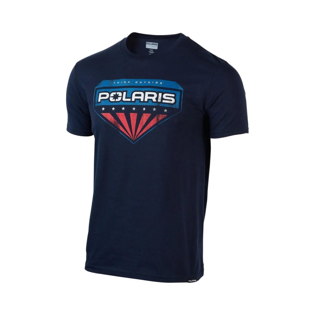 POLARIS Men's Shield Tee, Color: Navy, Size: L