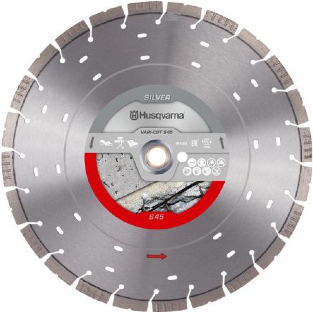 HUSQVARNA VARI-CUT™ S45, Sølv, 300 mm, 12 mm, 25,4/20 mm