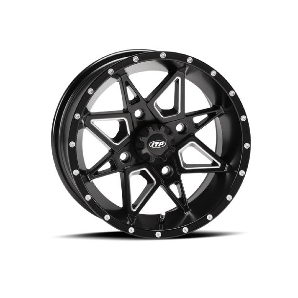 ITP Tornado 14x7 - Polaris 4/156, Svart Finish, Rock Armor-teknologi