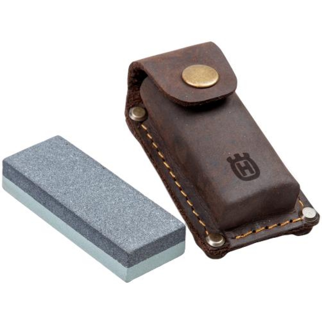 HUSQVARNA Bryne/slipestein med skinnveske