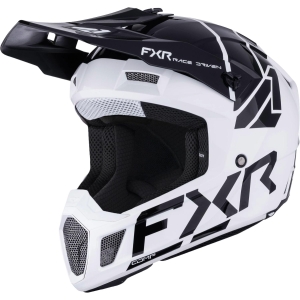 FXR Clutch Comp MX Helmet, Color: White/Black, Size: L